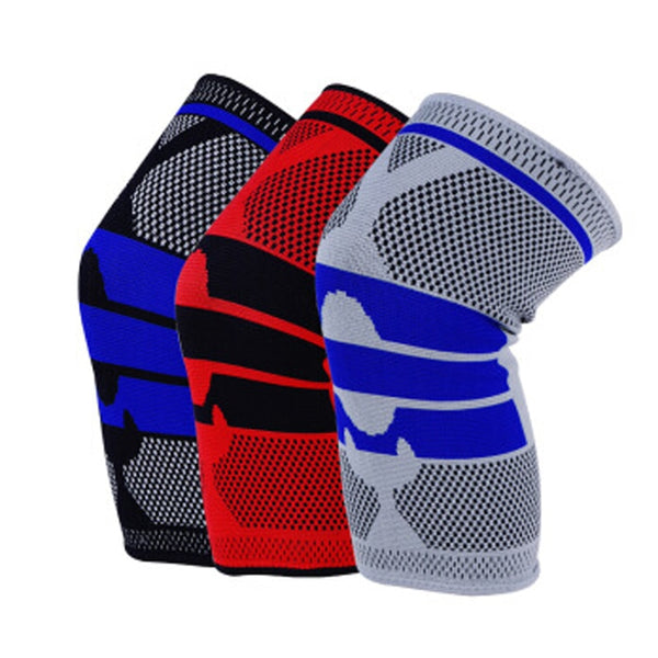 1 PCS Silicone Padded Knee Pads Supports Brace Basketball Fitness Meniscus Patella Protection Kneepads Sports Safety Knee Sleeve ZopiStyle