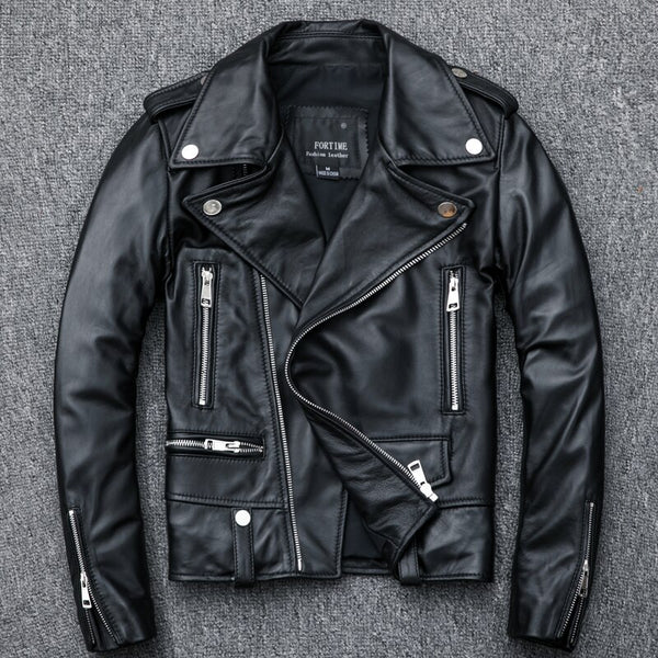 Free shipping,sales.woman slim Genuine leather jacket.fashion motor biker sheepskin coat.soft plus size leather clothing ZopiStyle