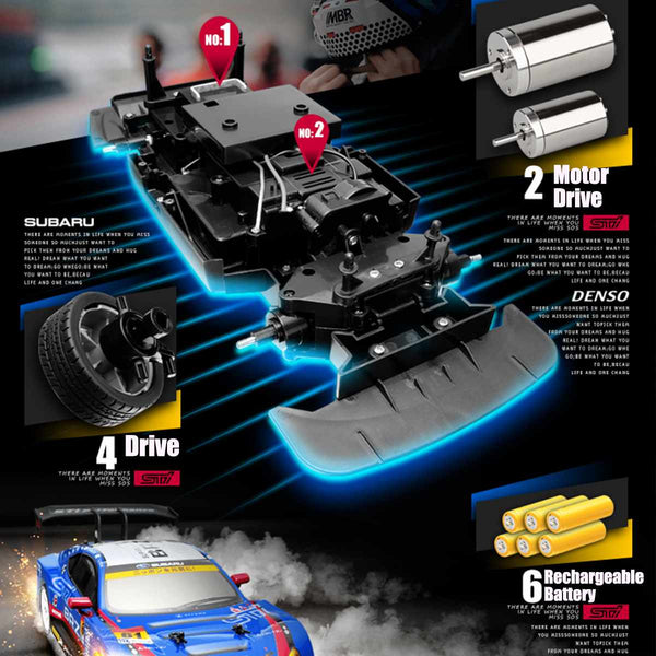 1:16 RC Car 4WD Drift Racing Car rally Championship 2.4G high speed Radio Remote Control BRZ RC Vehicle Electronic Hobby Toys ZopiStyle