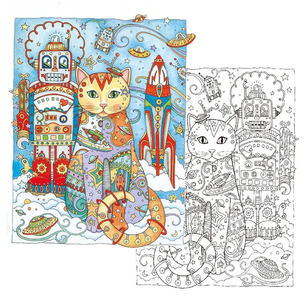 24pages Creative Cat Coloring Book English Edition for Kids Adult DIY Toys School Craft Art Drawing Dupply ZopiStyle