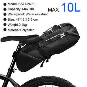 NEWBOLER Bike Bag Waterproof 13L Large Capacity Bicycle Saddle Bag Cycling Foldable Tail Rear Bag MTB Road Trunk Bikepacking ZopiStyle