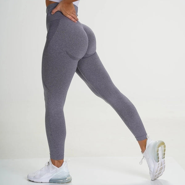 High Waist Seamless Yoga Leggings Sport Women Fitness Yoga Pants Solid  Elastic Push Up Leggings Women Workout Tight Sports Pant ZopiStyle