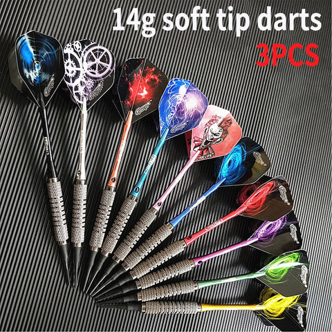 CyeeLife High Quality 3Pcs 14g Professional Darts Soft Tip Darts flights Set Electronic Darts Sports Games ZopiStyle