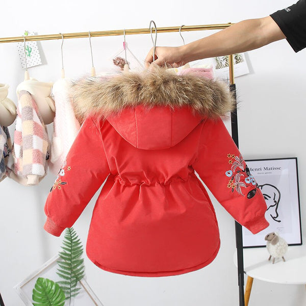 Girls Send To Overcome The Fall And Winter Clothes Cotton 2021 New Foreign Style Children&#39;s Cotton Winter Plus Velvet Thick Coat ZopiStyle