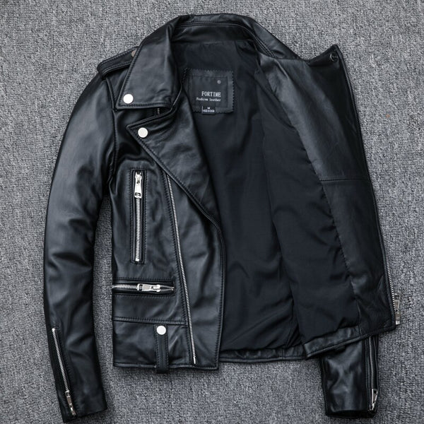 Free shipping,sales.woman slim Genuine leather jacket.fashion motor biker sheepskin coat.soft plus size leather clothing ZopiStyle