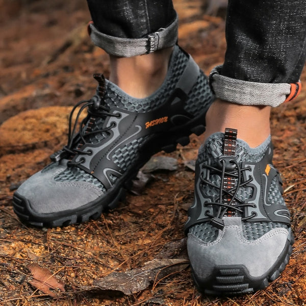2022 men&#39;s sandals non-slip breathable wading creek shoes casual summer hiking mesh outdoor shoes large size 38-50 size shoes ZopiStyle