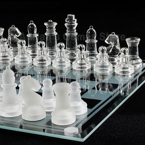 3 Sizes Crystal Chess Glass Chess Board Games ZopiStyle