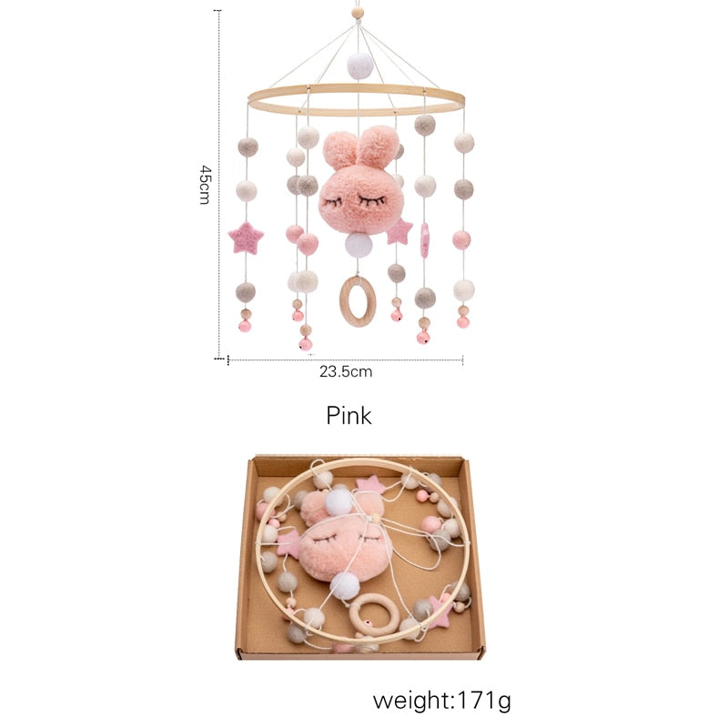7Pcs  Assembly Rattles Bracket Set Infant Crib Mobile Bed Bell Bracket Protection Newborn Baby Toys Wooden Bed Bell Accessories ZopiStyle