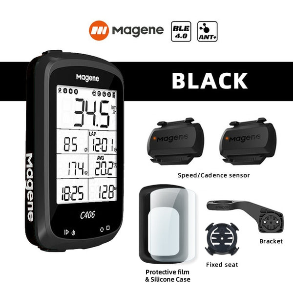 Magene C406 Bike Computer GPS Wireless Smart Mountain Road Bicycle Monito Stopwatchring Cycling Data Map bicycle Speed Stopwatch ZopiStyle
