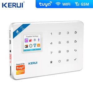 DIY Kerui Tuya W181 Wireless Wifi Home Alarm 3MP Tuya Camera Control LCD GSM  Burglar Alarm System For Home Security Alarm ZopiStyle