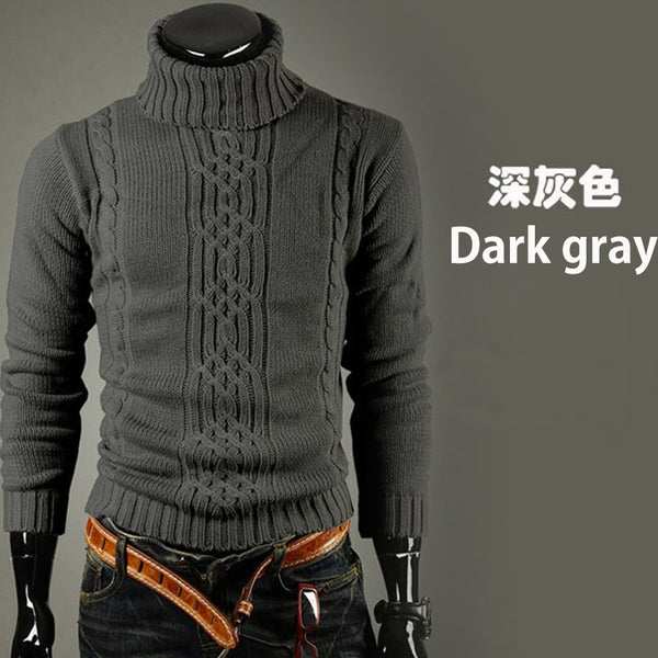 Winter Men&#39;s High Quality Turtleneck Sweater Thicken Sweater Casual Pullover ZopiStyle