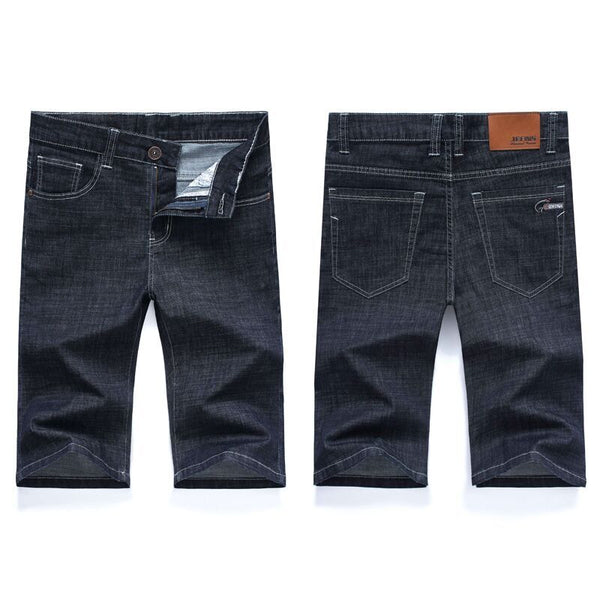 Plus Size 42 44 46 Summer Men Business Denim Shorts Fashion Casual Stretch Slim Blue Thin Short Jeans Male Brand Clothes ZopiStyle