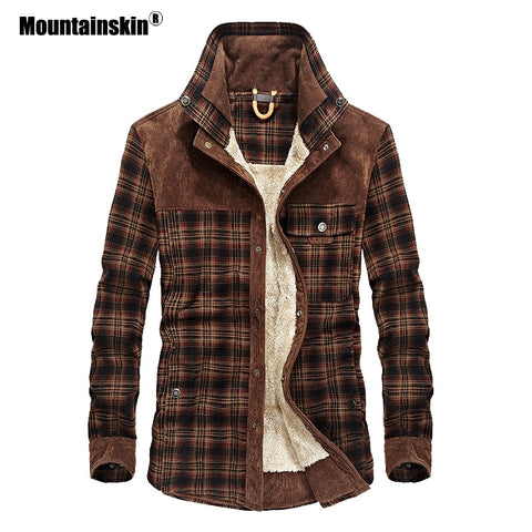 Mountainskin Men's Warm Jacket Fleece Thick Army  Coat Autumn Winter Jacket Men Slim Fit Clothing Mens Brand Clothing SA831 ZopiStyle