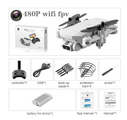 LS-MIN Mini RC Foldable drone 4K 1080P 480P HD Camera FPV WiFi Selfie Helicopter Profesional Drones RC Quadcopter Toys for boys ZopiStyle