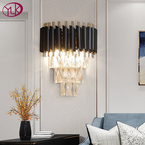 Youlaike LED Wall Sconces Lighting Bedroom Living Room Crystal Wall Lamp AC90-260V Bedside Decor Wall Light Fixture