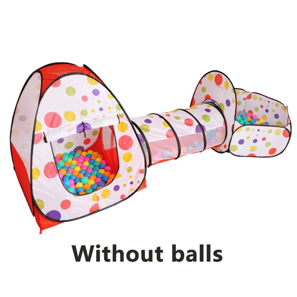 3 In 1 Children Ball Pit Baby Ballon Playpen Portable Kids Tent Ball Pool with Crawling Tunnel Kid Basketball Pool Ballenbak ZopiStyle