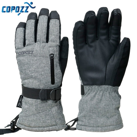 COPOZZ Ski Gloves Waterproof Gloves with Touchscreen Function Thermal Snowboard Gloves Warm Motorcycle Snow Gloves Men Women ZopiStyle