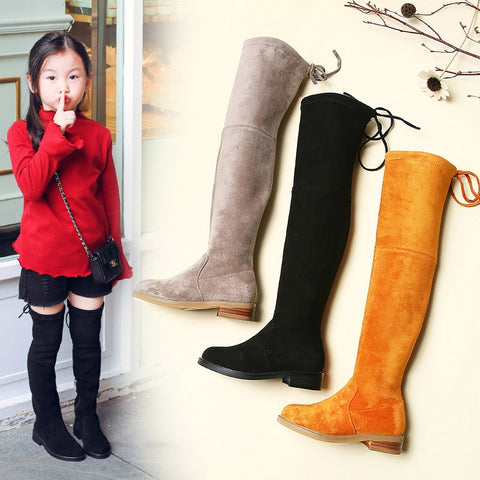 Children Over Knee Boots Girl Shoes Knee Fashion Children Boots 2021 Autumn And Winter Princess Girls Boots ZopiStyle