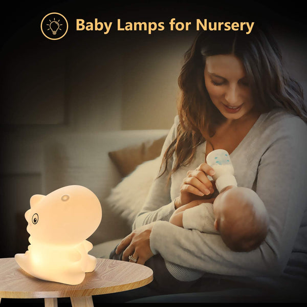 Led  Silicone Night Lights For Baby Kids Room Children Bedroom Soft Dinosaur Nursery Lamp Decoration Home Decor Christmas Gift ZopiStyle