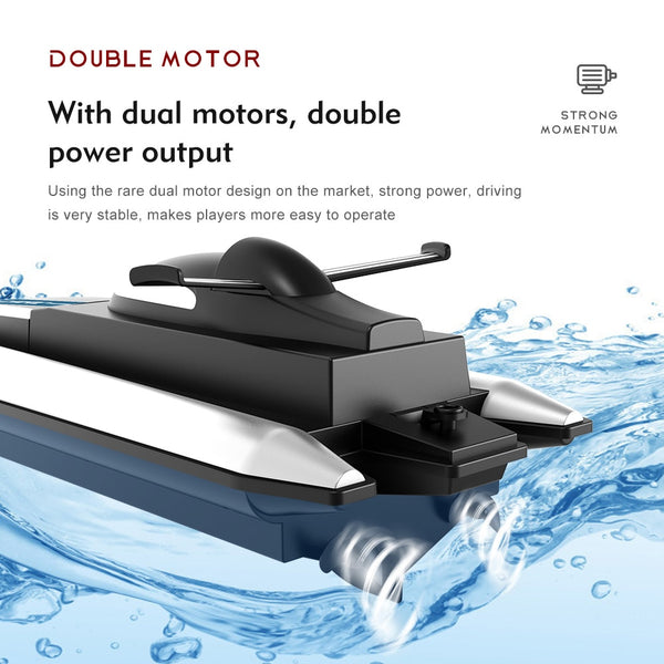 2.4G LSRC-B8 RC High Speed Racing Boat Waterproof Rechargeable Model Electric Radio Remote Control Speedboat Gifts Toys for boys ZopiStyle