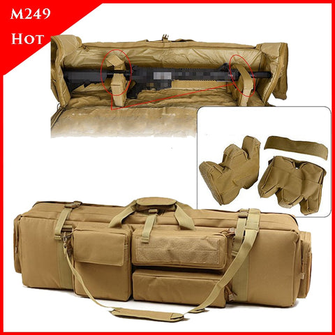 M249 Tactical Backpack Heavy Duty Military Shooting Airsoft Paintball Rifle Bag Gun Case Hunting Bag Rifle Gun Holster ZopiStyle