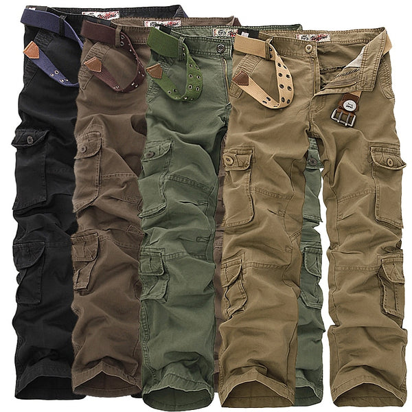 Fashion Military Cargo Pants Men Loose Baggy Tactical Trousers Oustdoor Casual Cotton Cargo Pants Men Multi Pockets Big size ZopiStyle