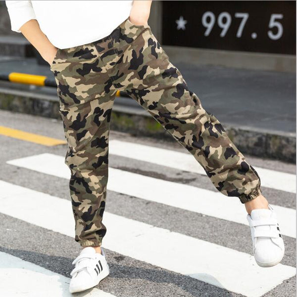 2022 Boys Camouflage Joggers Casual Cargo Pants for Boys Kids Cotton Trousers Clothes Teenage Boys Joggers Clothing 3-14 Years ZopiStyle