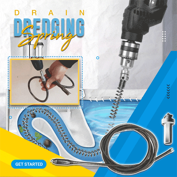 Sewer Dredging Spring Electric Drill Drain Cleaner Machine Extension Sewer Pipe Dredger Cleaning Spring With 10MM Connector ZopiStyle