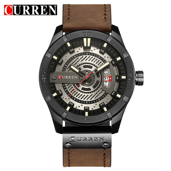Luxury Watch Brand CURREN Men Military Sports Watches Men&#39;s Quartz Date Clock Man Casual Leather Wrist Watch Relogio Masculino ZopiStyle