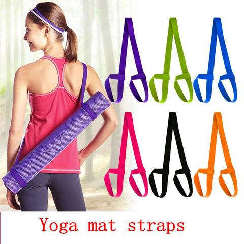 Yoga Mat Strap Belt Yoga Adjustable Shoulder Strap Sports Sling Shoulder Carry Belt Exercise Stretch Fitness Elastic Yoga Belt ZopiStyle
