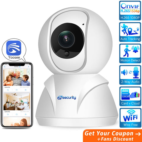 1536P Wifi IP Camera Auto Tracking Cloud Wireless Home Security Camera SD Card Audio IR Night Vision CCTV Video Surveillance ZopiStyle