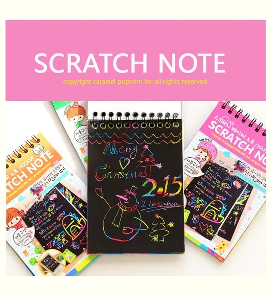 1PC Scratch Note Children&#39;s Creative DIY Colorful Graffiti Notebook Scratch Painting Kindergarten DIY Children Graffiti Book ZopiStyle