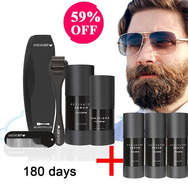 Beard Growth Kit For Men Organic Beard Oil For Facial Hair With Comb ZopiStyle