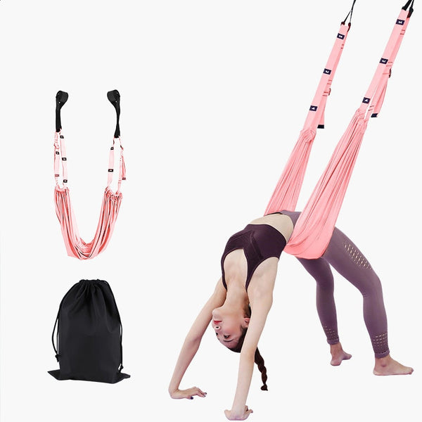Adjustable Aerial Yoga Strap Hammock Swing Stretching Anti-gravity Inversion Exercises Multilayer Belt Yoga Flexibility Trainer ZopiStyle