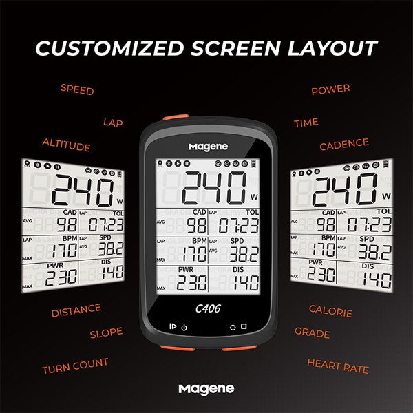 Magene C406 Bike Computer GPS Wireless Smart Mountain Road Bicycle Monito Stopwatchring Cycling Data Map bicycle Speed Stopwatch ZopiStyle