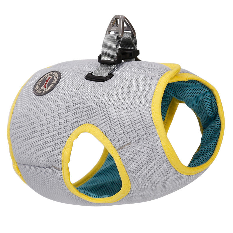 Pet Cooling Harness Summer Vest for Dog Puppy Outdoor Walking Gray yellow_2XL ZopiStyle