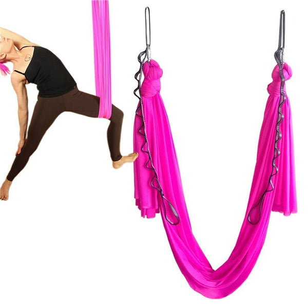 7 Meters elastic 2017 Aerial Yoga Hammock Swing Latest Multifunction Anti-gravity Yoga belts for yoga training Yoga for sporting ZopiStyle