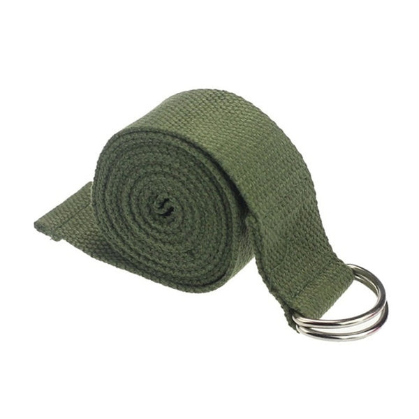 1.8mx3.8cm Yoga Strap Durable Cotton Exercise Straps Adjustable D-Ring Buckle Gives Flexibility for Yoga Stretching Pilates ZopiStyle