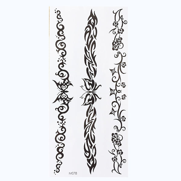 1 Sheet Temporary English Word Tattoo Stickers Black Letters Feather Body Art Tattoos Sticker Waterproof For Temporary Tattoos ZopiStyle