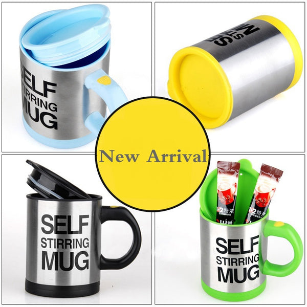 400ml Automatic Self Stirring Mug Coffee Milk Mixing Mug Stainless Steel Thermal Cup Electric Lazy Double Insulated Smart Cup ZopiStyle