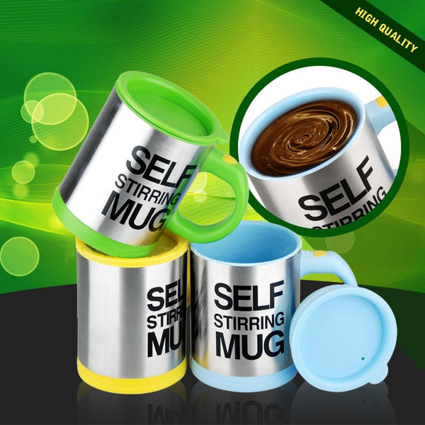 400ml Automatic Self Stirring Mug Coffee Milk Mixing Mug Stainless Steel Thermal Cup Electric Lazy Double Insulated Smart Cup ZopiStyle