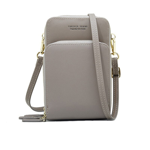 Luxury Leather Messenger Bags Women Clutch Mini Crossbody Shoulder Bag Female Large Capacity Phone Bag Ladies Purse With Zipper ZopiStyle