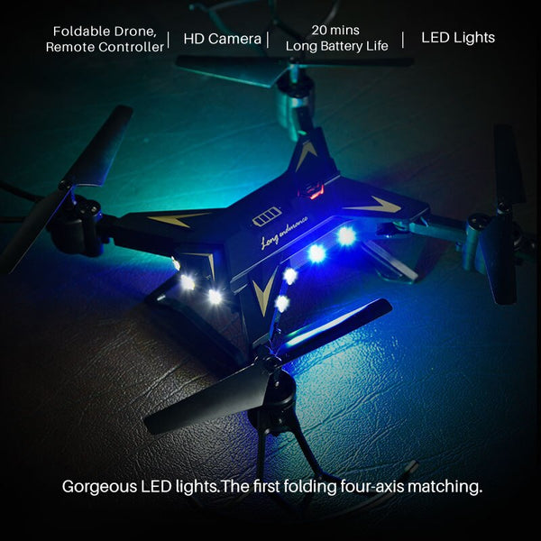 Foldable HD 1080P WIFI FPV Selfie Drones Remote Helicopter KY601S RC Quadcopter Camera Drone 4 Channel Wide Angle Long Lasting mini drone