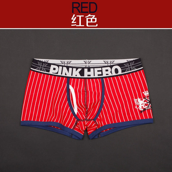 PINK HEROES Men&#39;s Boxer homme Four Corner Underwear Men Cotton Mens Bodysuit boxers cuecas male shorts panties roupa masculina ZopiStyle