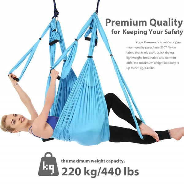 Anti-gravity Aerial Yoga Hammock Set Multifunction Yoga Belt Flying Yoga Inversion Tool for Pilates Body Shaping with Carry Bag ZopiStyle