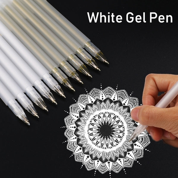 3Pcs/Set 0.8mm White Ink Color Mark Pens Art Supplies Painting and Drawing Tools ZopiStyle