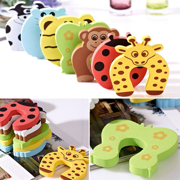 2pcs Baby Child Proofing Door Stoppers Finger Safety Guard Noise prevention Anti-pinch Random Color ZopiStyle