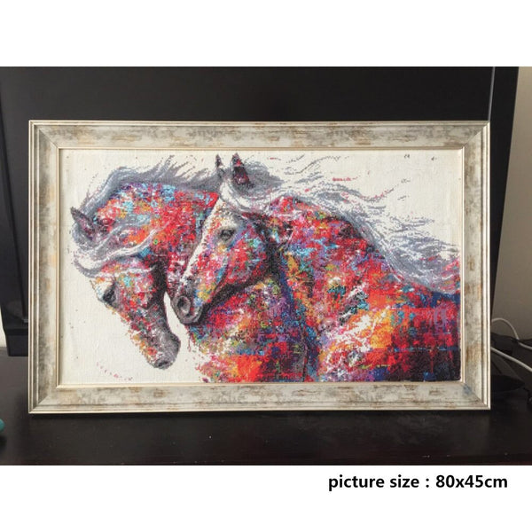 HUACAN Diamond Painting Horse Kits Handmade Needlework DIY Diamond Embroidery Animal Mosaic Rhinestone Picture ZopiStyle