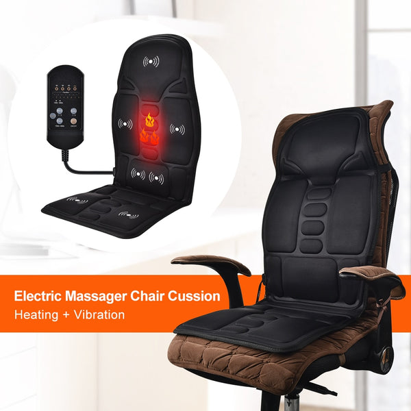 Electric Vibrating Car Massage Massage Chair Mat Portable Massager Cushion Home Infrared Heating Back Vibrator Massage Pads ZopiStyle