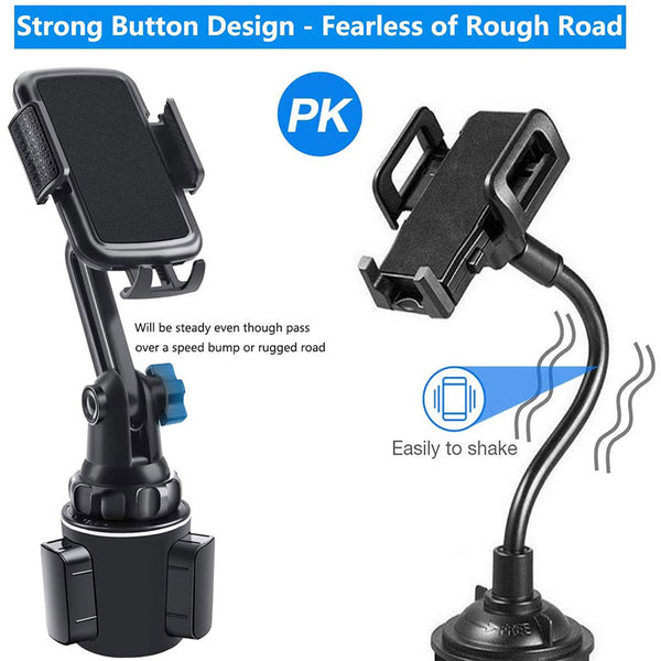 Universal Car Cup Holder Cellphone Mount Stand for Mobile Cell Phones Adjustable Car Cup Phone Mount for Huawei Samsung ZopiStyle